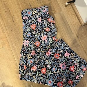 Loft Floral Wide Leg Pants